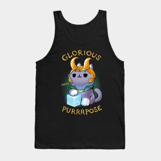 Glorious Purrrpose - Loki cat variant - Kneel Tank Top